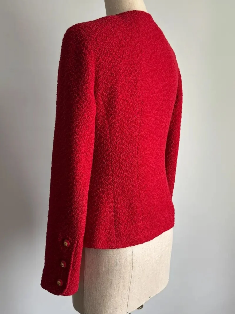 1993 -  Chanel by Karl Lagerfeld - Red Tweed Jacket - 4